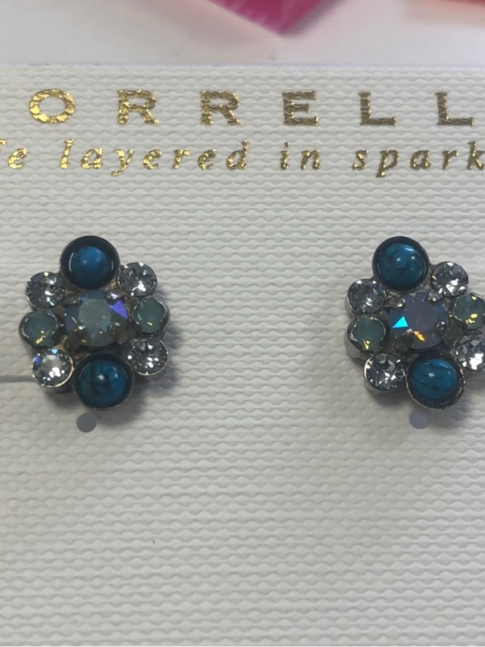 Sorrelli Semi Precious Blue Stones w Crystals,NWT